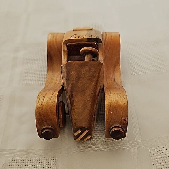Cuba Hand-Made Vintage Antique Ford Wooden Toy Car 6"- 3" - Picture 10 of 16